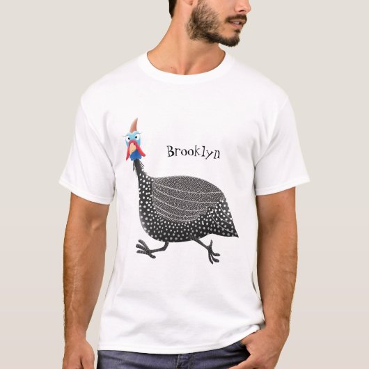 Funny Guineafowl cartoon T-shirt (Voorkant)