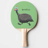 Funny Guineafowl cartoon Tafeltennisbatje (Achterkant)
