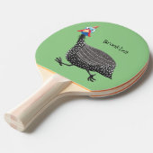 Funny Guineafowl cartoon Tafeltennisbatje (Voorkant Gekanteld)