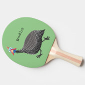 Funny Guineafowl cartoon Tafeltennisbatje (Zijkant)