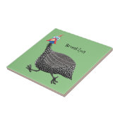 Funny Guineafowl cartoon Tegeltje (Zijkant)