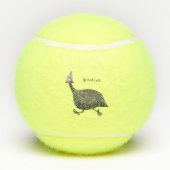 Funny Guineafowl cartoon Tennisballen (Achterkant)