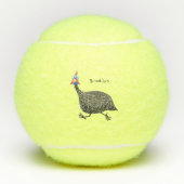 Funny Guineafowl cartoon Tennisballen (Voorkant)