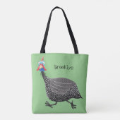 Funny Guineafowl cartoon Tote Bag (Achterkant)