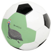 Funny Guineafowl cartoon Voetbal (Drie kwart)