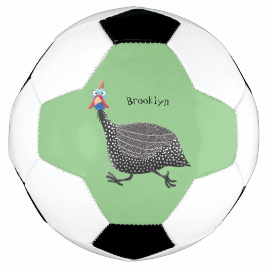 Funny Guineafowl cartoon Voetbal (Voorkant)