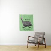 Funny Guineafowl cartoon Wandkleed (In situ)