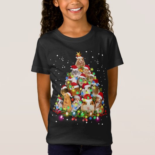 Funny Guinee met kerstbomen T-shirt (Voorkant)