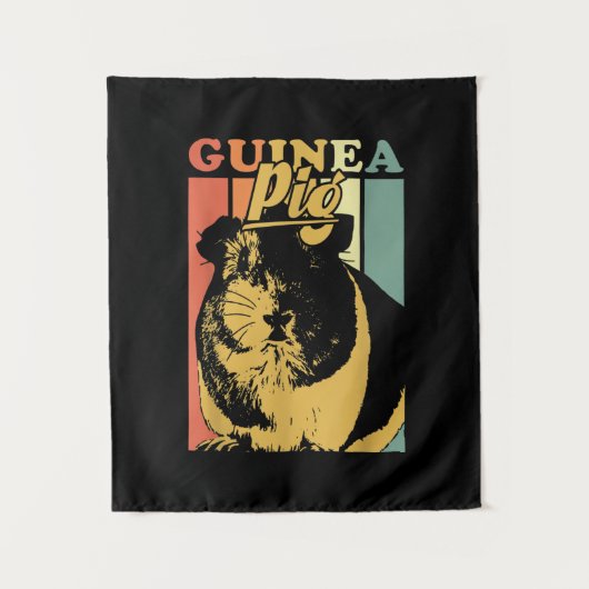 Funny  Guinee Pig Gifts Wandkleed (Voorkant)