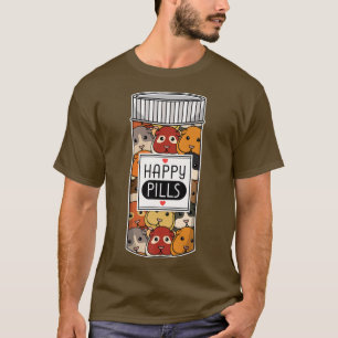 Funny Guinee Pig Happy Meds Vrouwen Kinder Mannen T-shirt