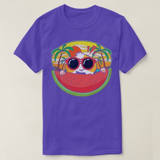Funny Guinee Pig Melon - zonnebril exotisch zonnes T-shirt (Design voorkant)
