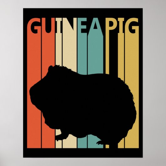 Funny  Guinee Pig Poster (Voorkant)