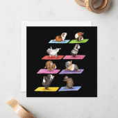 Funny Guinee Pig Yoga Notitiekaartje (Voorkant / Achterkant in situ)