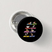 Funny Guinee Pig Yoga Ronde Button 3,2 Cm (Voorkant /achterkant)
