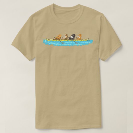 Funny Guinee rijdt in een boot a T-shirt (Design voorkant)