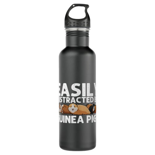 Funny Guinee Varkenshygiënij hard beter leven Waterfles (Voorkant)