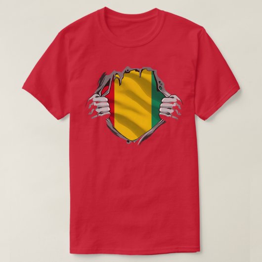 Funny Guinee-vlag Afrika T-shirt (Design voorkant)