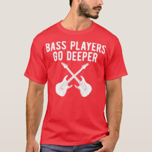 Funny Guitar Bass-spelers gaan dieper op gitarist  T-shirt