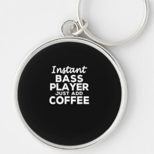 Funny Guitar Bass Spelers Gift Coffee Lovers Sleutelhanger