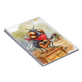 Funny Guitar Fly Art Notitieboek (Rechterzijde)