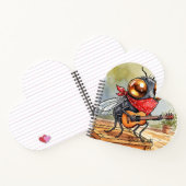 Funny Guitar Fly Art Notitieboek (Binnen)