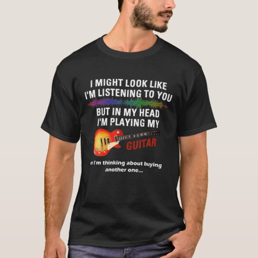 Funny Guitar... lijkt me dat ik Vinta beluister. T-shirt (Voorkant)