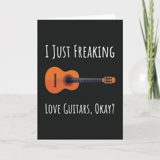 Funny Guitar Lover Cards Guitarist Music Player Kaart (Voorkant)
