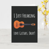 Funny Guitar Lover Cards Guitarist Music Player Kaart (Gele Bloem)