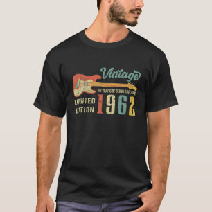 Funny Guitar Lovers 1962 60th Birthday Gif T-shirt