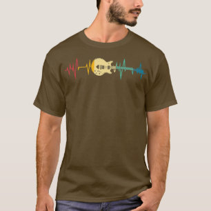 Funny Guitar Mannen Women Concert Costume Heartbea T-shirt