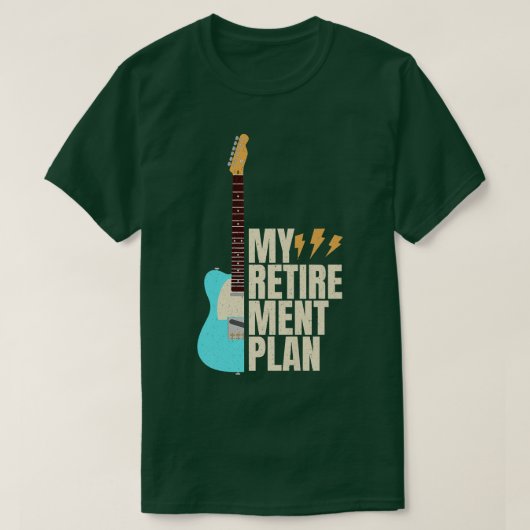 Funny Guitar My Retirement Plan  Music T-shirt (Design voorkant)