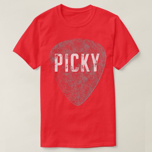 Funny Guitar Picky Music390 T-shirt (Design voorkant)