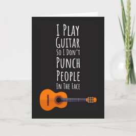 Funny Guitar Player Cards Guitarist Musician Music Kaart