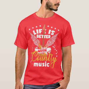 Funny Guitar Player Country Music Concert Land T-shirt