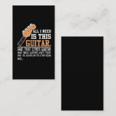 Funny Guitar Player Guitarist Ik heb alle gitaren  Visitekaartje (Voorkant / Achterkant)