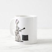 Funny Guitar Player Punk Bear Rock and Roll Mug Koffiemok (Voorkant links)