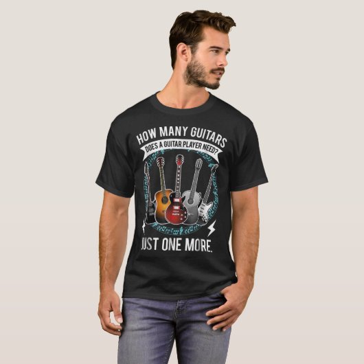Funny Guitar Player Quote Design T-shirt (Voorkant volledig)