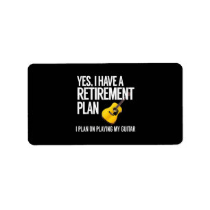 Funny Guitar Player Retirement Gift Etiket