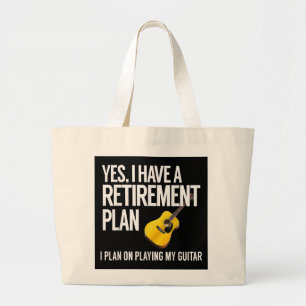 Funny Guitar Player Retirement Gift Grote Tote Bag