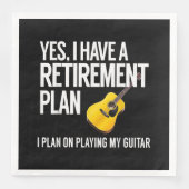 Funny Guitar Player Retirement Gift Servet (Voorkant)