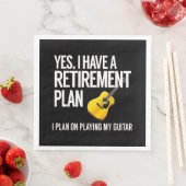 Funny Guitar Player Retirement Gift Servet (Insitu)