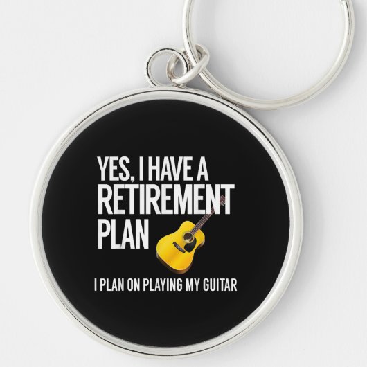 Funny Guitar Player Retirement Gift Sleutelhanger (Voorkant)