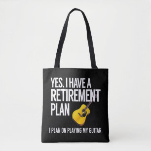 Funny Guitar Player Retirement Gift Tote Bag