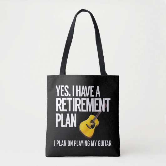 Funny Guitar Player Retirement Gift Tote Bag (Voorkant)