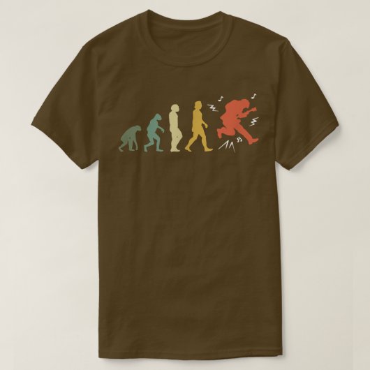 Funny Guitar Retro evolutie T-shirt (Design voorkant)