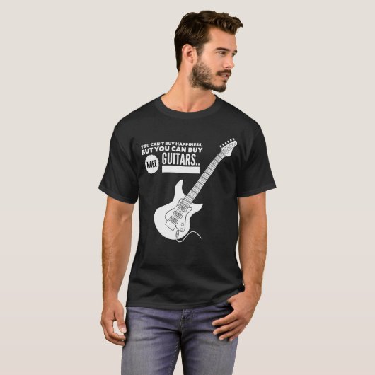 Funny Guitar Shirt - Koop meer gitaren (Voorkant volledig)