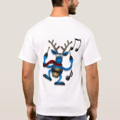 Funny Guitar Speel Reindeer Ugly Kerstmis Shirt (Achterkant)