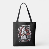 Funny Guitarist Beer Spelen Guitar Punk Rock Tote Bag (Achterkant)