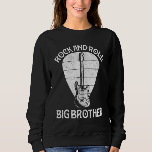 Funny Guitarist Big Bro Guitar Music Player Broth Trui (Voorkant)