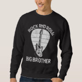 Funny Guitarist Big Bro Guitar Music Player Broth Trui (Voorkant)